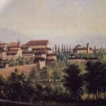Affresco Città Alta e antica chiesa