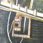 Affresco mura di Bergamo e antica chiesa